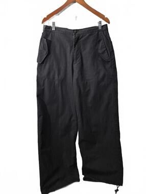 Saint Morta Mens Streetwear Black Full Leg Loose Fit Pant Pockets Drawstring Wa